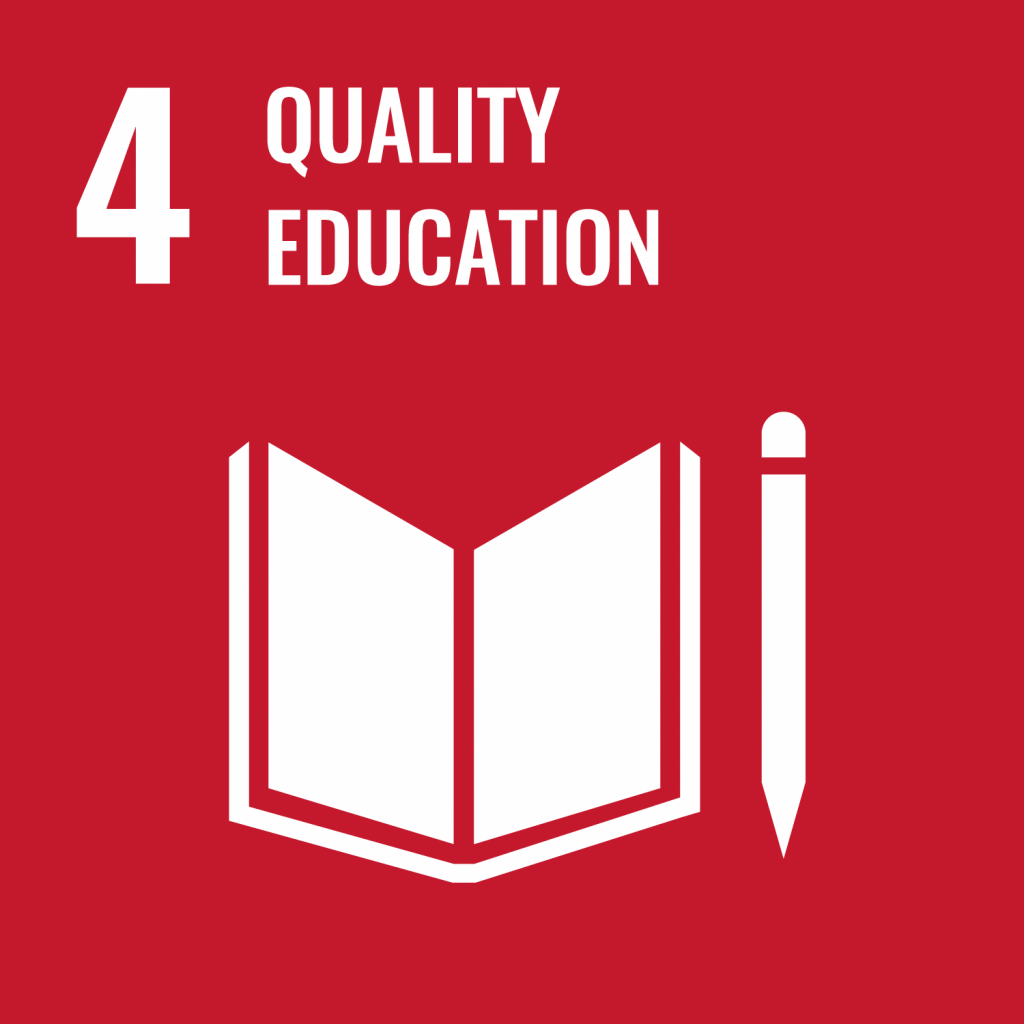 Symbol, Quality Education, für Partnerschaften zur Erreichung der Ziele der UN
