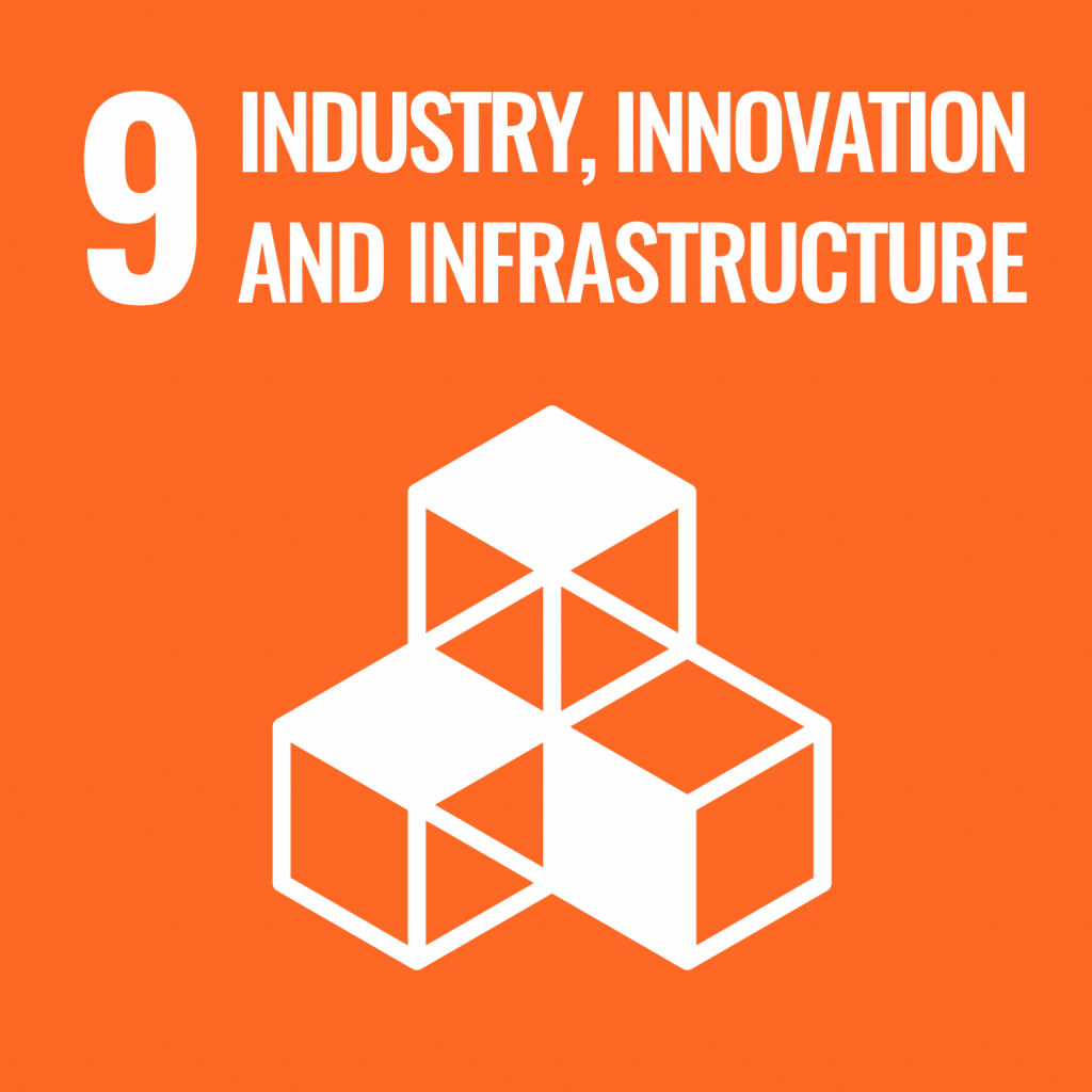 Symbol, Industry, Innovation and Infrastructure, für Partnerschaften zur Erreichung der Ziele der UN
