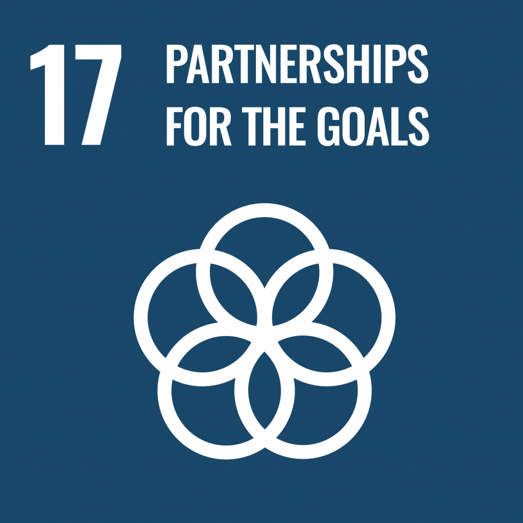 Symbol, Partnerships for the Goals, für Partnerschaften zur Erreichung der Ziele der UN