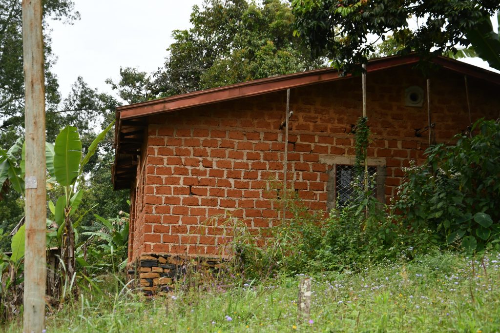 Traditionelles Lehmhaus im Dorf Fokoué, Kamerun
